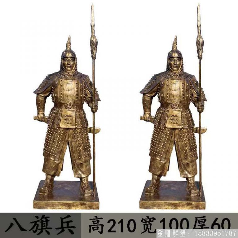 玻璃钢士兵雕塑 仿铜雕塑3