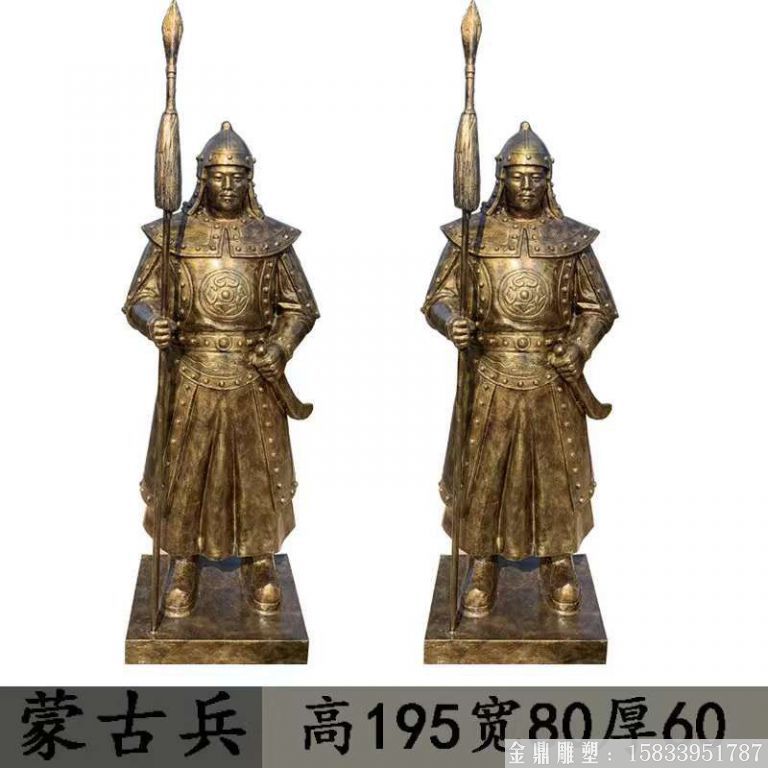 玻璃钢士兵雕塑 仿铜雕塑2