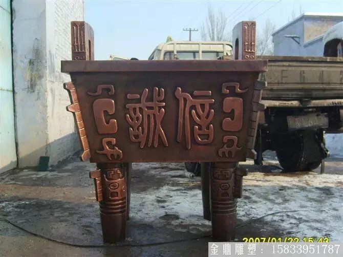 长方形铜鼎 景观铜鼎 厂家定做